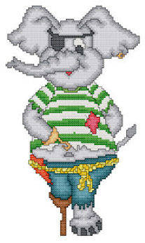 cross stitch pattern Eli The Pirate