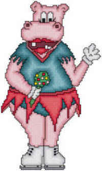 cross stitch pattern Harriet The Ice Skater
