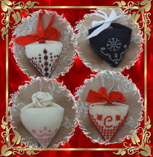 cross stitch pattern Holiday Cheer Pendibule Set