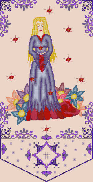 cross stitch pattern Blossom - Spring Muse