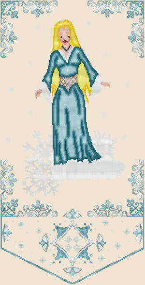 cross stitch pattern Hiberna - Winter Muse