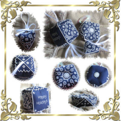 cross stitch pattern Winter Wonderland ornament set 1