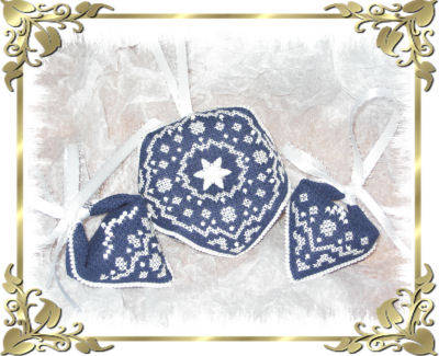 cross stitch pattern Winter Wonderland ornament set 2