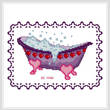 cross stitch pattern BathTub Collection Be Mine