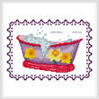 cross stitch pattern BathTub Collection Daffodil Dazzle