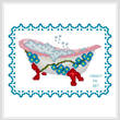 cross stitch pattern BathTub Collection Forget Me Not
