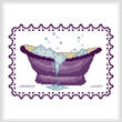 cross stitch pattern BathTub Collection Lavender Luxury