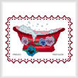 cross stitch pattern BathTub Collection Pansies Profusion
