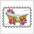 cross stitch pattern Bath Tub Collection Precious Poinsettia