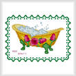cross stitch pattern BathTub Collection Rose Beauty