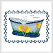 cross stitch pattern BathTub Collection Tulip Embrace