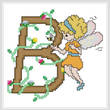 cross stitch pattern Pixies Initials - B