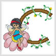 cross stitch pattern Pixies Initials - C