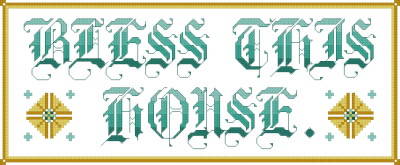 cross stitch pattern Bless This House