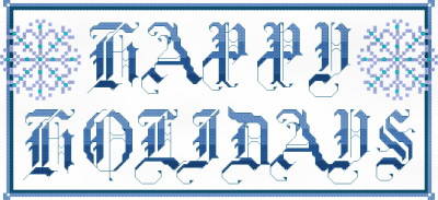 cross stitch pattern Happy Holidays
