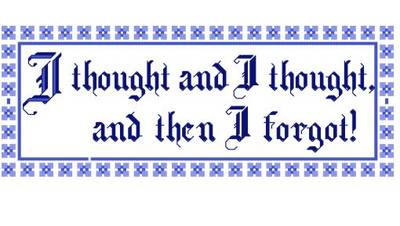 cross stitch pattern I Thought