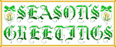 cross stitch pattern Seasons Greetings