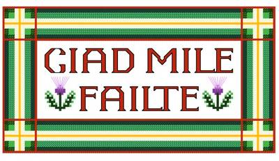 cross stitch pattern Ciad Mile Failte