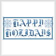 cross stitch pattern Happy Holidays