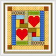 cross stitch pattern Log Cabin Love