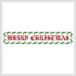 cross stitch pattern Merry Christmas
