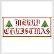 cross stitch pattern Merry Christmas 2