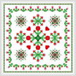 cross stitch pattern Square Carnation Design