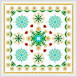 cross stitch pattern Square Daisy Design