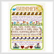 cross stitch pattern Summer Sampler