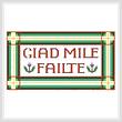 cross stitch pattern Ciad Mile Failte