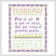 cross stitch pattern Song of Praise