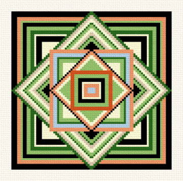 cross stitch pattern Geometric Trivet