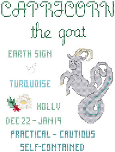 cross stitch pattern Capricorn