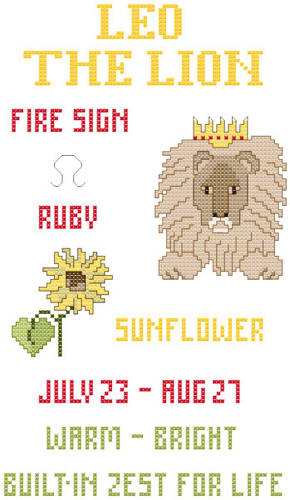cross stitch pattern Leo