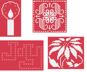 cross stitch pattern Christmas Ornaments