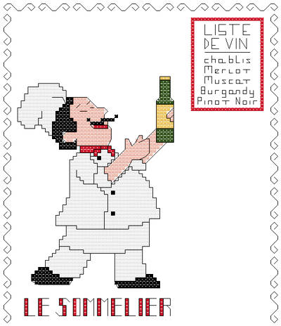 cross stitch pattern The Wine Specialist