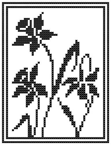 cross stitch pattern Daffodil Silhouettes