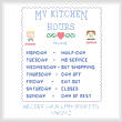 cross stitch pattern My Kitchen Hours