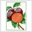 cross stitch pattern Orange and Plums Towel