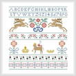 cross stitch pattern Stag Sampler