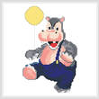 cross stitch pattern Happy Hippo