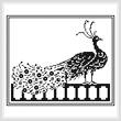 cross stitch pattern Peacock Silhouette