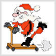 cross stitch pattern Scooter Santa