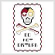 cross stitch pattern Skull  and Crossbones