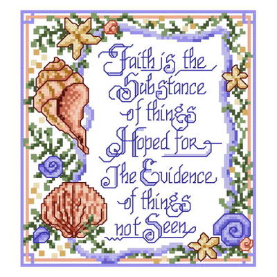 cross stitch pattern Faith is not Seen