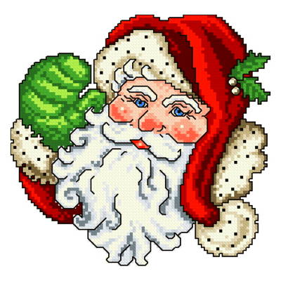 cross stitch pattern Mr. Claus
