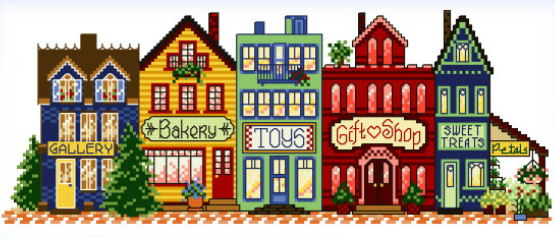 cross stitch pattern Main Street Everyday