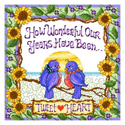 cross stitch pattern Tweet Heart