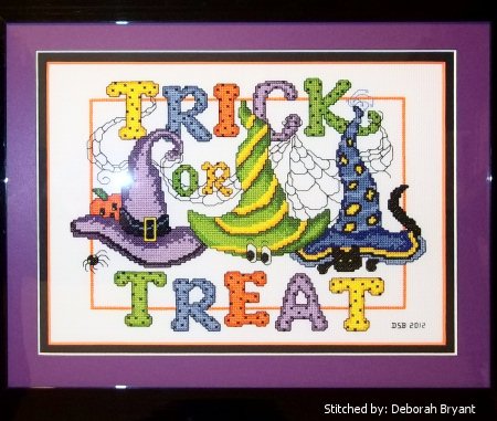 cross stitch pattern Witches Hats 3