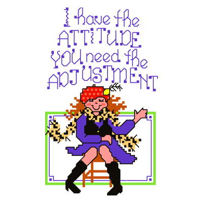 cross stitch pattern Attitude